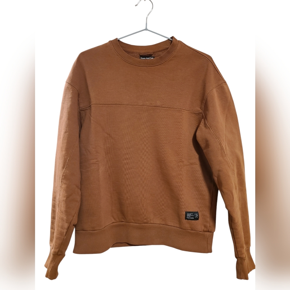 Frank And Oak Washed Crewneck Sweatshirt Argan XS